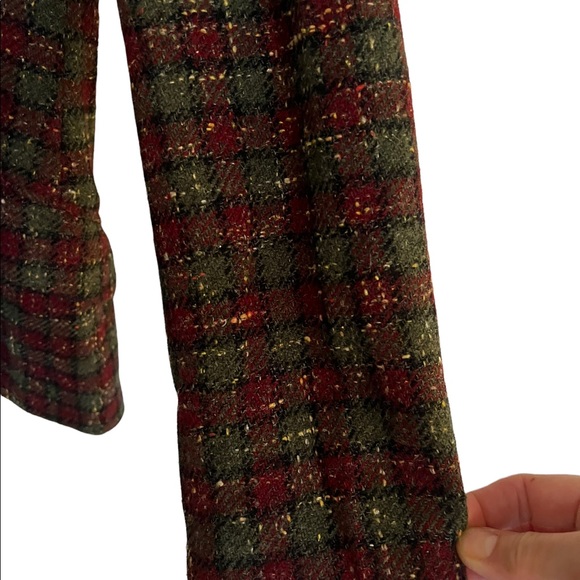 Georges Marciano (Vintage Guess) Lined 3 Button Plaid Jacket in Wool Sz 2 - Picture 7 of 7